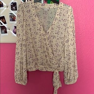 White long sleeve w/ flowers